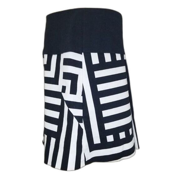 Gianfranco Ferre Jeans Geometric Print Y2K Mini Skirt White Black Red Size Med - Picture 6 of 8